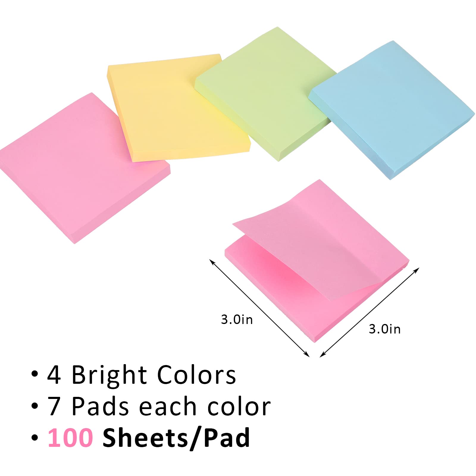 Sticky Notes 2x3 Inch 100Sheets Pastel BKESN2X3